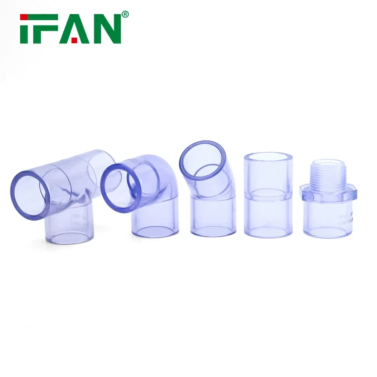 Transparente PVC-Rohrverschraubungen